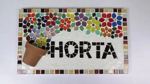 Placa em Mosaico para Horta
