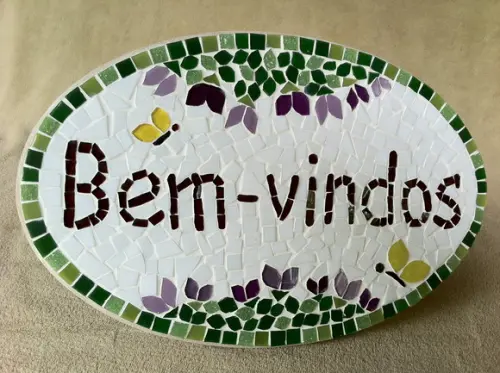 Placa em Mosaico para Área Externa