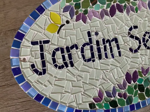 Placa em Mosaico para Área Externa