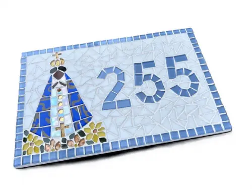 Placa em Mosaico Nossa Senhora Aparecida