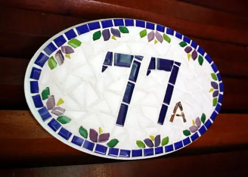 Placa para Apartamento em Mosaico