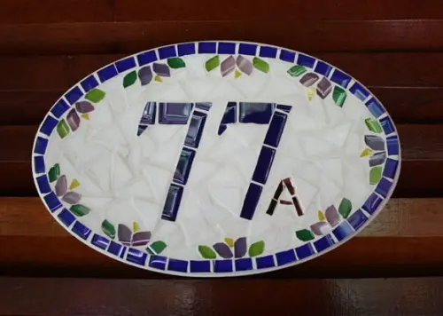 Placa para Apartamento em Mosaico