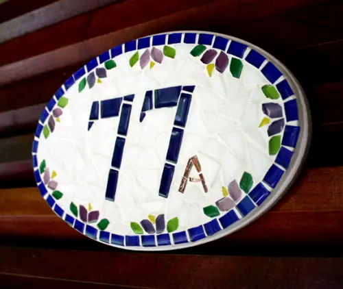 Placa para Apartamento em Mosaico