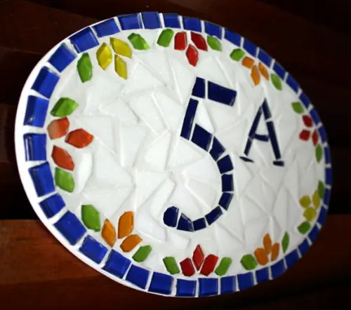 Placa para Apartamento em Mosaico