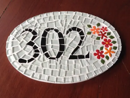 Placa para Apartamento em Mosaico