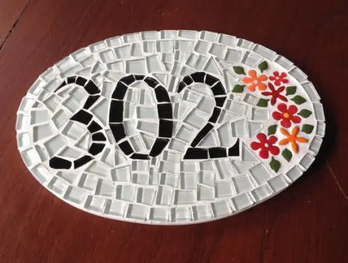 Placa para Apartamento em Mosaico