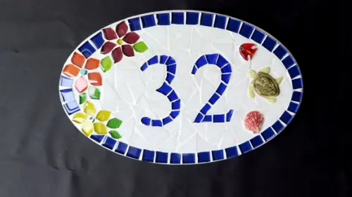 Placa para Apartamento em Mosaico