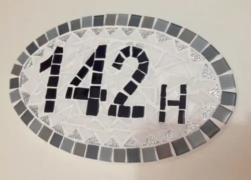 Placa para Apartamento em Mosaico