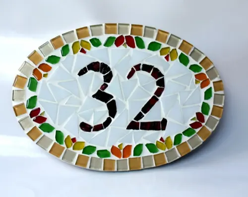 Placa para Apartamento em Mosaico
