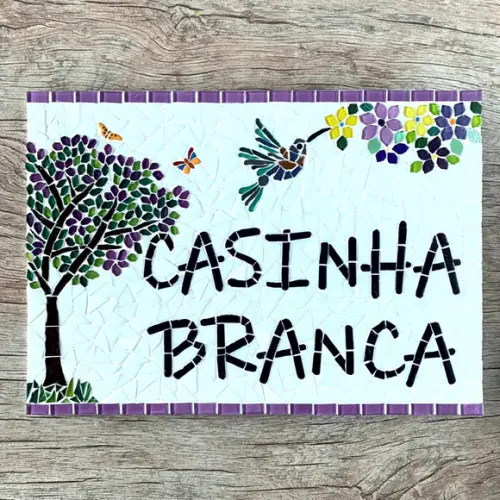 Placa Personalizada em Mosaico