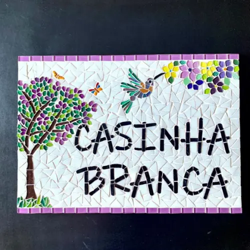 Placa Personalizada em Mosaico