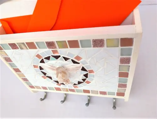 Porta Cartas e Chaves Mosaico Divino rosé