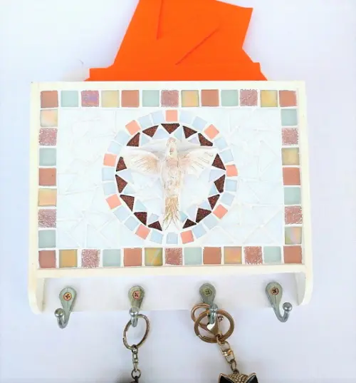 Porta Cartas e Chaves Mosaico Divino rosé