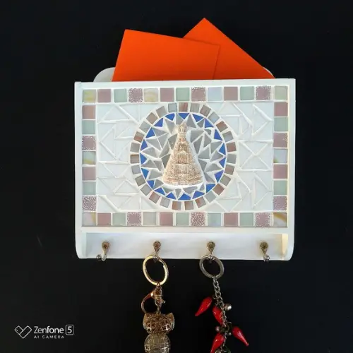 Porta Cartas e Chaves Mosaico Nossa Senhora Aparecida