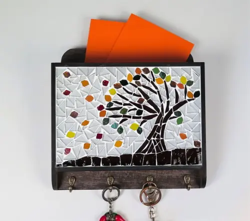 Porta Chaves Correspondência Mosaico Outono