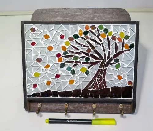 Porta Chaves Correspondência Mosaico Outono