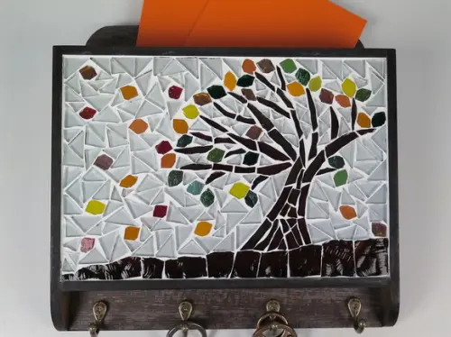 Porta Chaves Correspondência Mosaico Outono