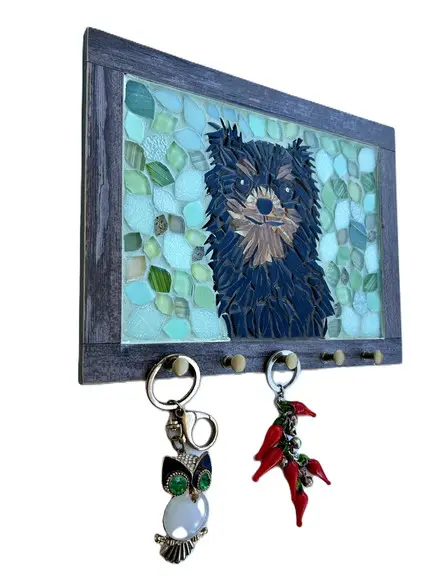 Porta Chaves em Mosaico Pet
