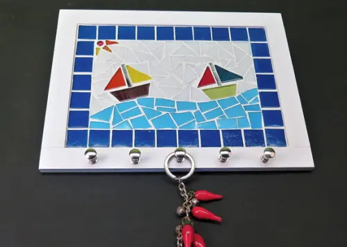 Porta Chaves Mosaico Barcos