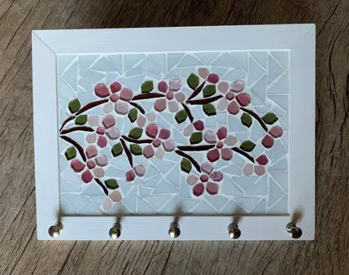Porta Chaves Mosaico Cerejeiras