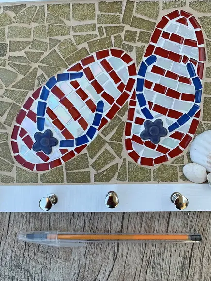 Porta Chaves Mosaico Chinelos