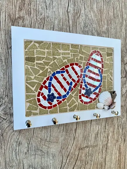 Porta Chaves Mosaico Chinelos