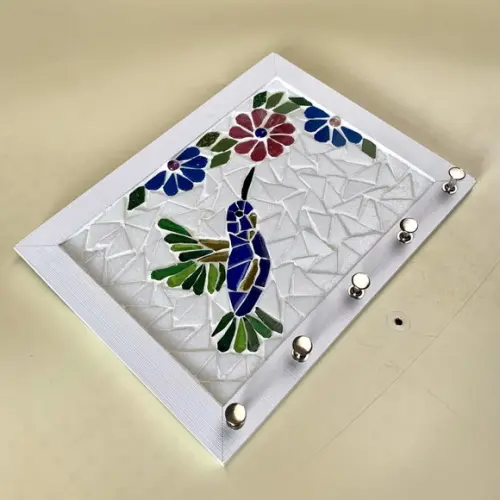 Porta Chaves Mosaico Beija-flor