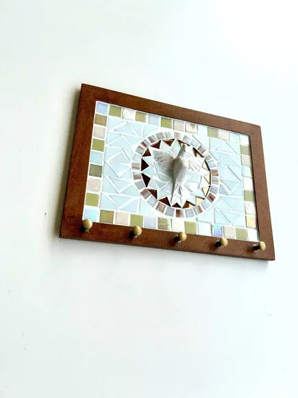 Porta Chaves Mosaico Divino Bege