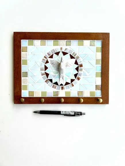 Porta Chaves Mosaico Divino Bege