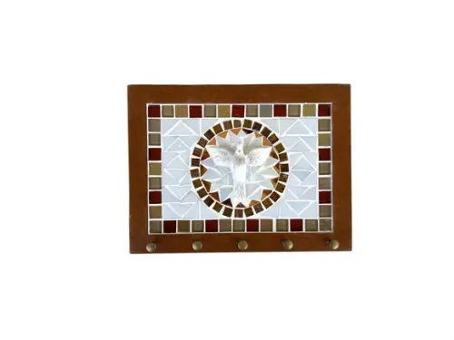 Porta Chaves Mosaico Divino Bege