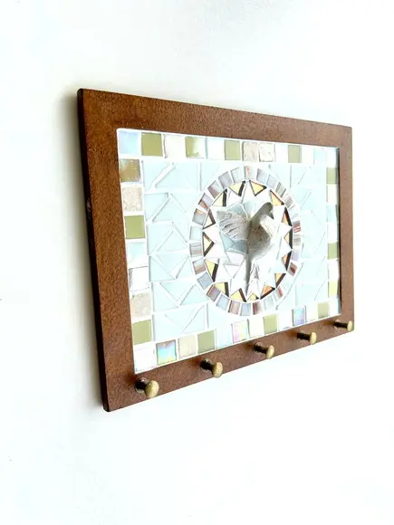 Porta Chaves Mosaico Divino Bege