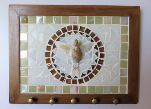 Porta Chaves Mosaico Divino Bege