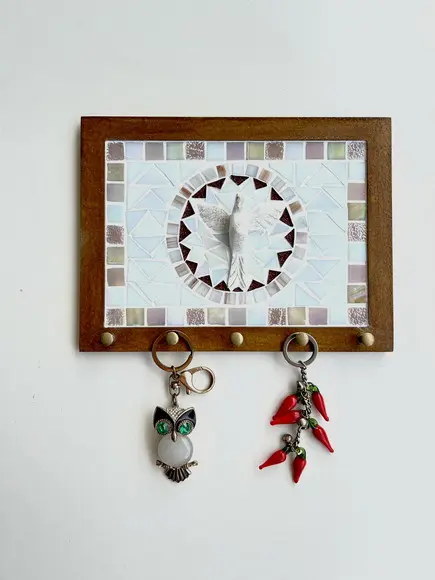 Porta Chaves Mosaico Divino Rosé