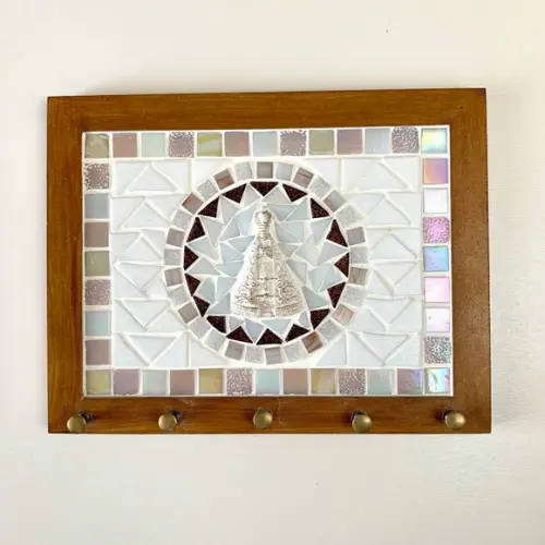 Porta Chaves Mosaico Nossa Senhora Rosé