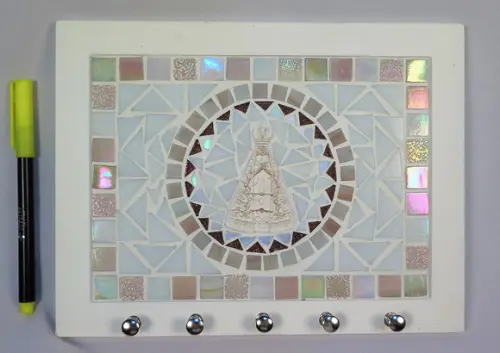 Porta Chaves Mosaico Nossa Senhora Rosé