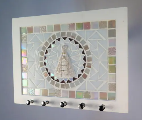 Porta Chaves Mosaico Nossa Senhora Rosé