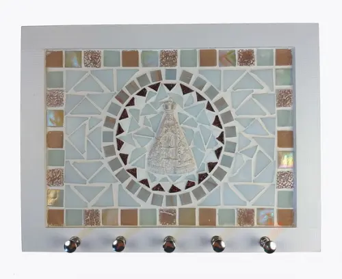 Porta Chaves Mosaico Nossa Senhora Rosé