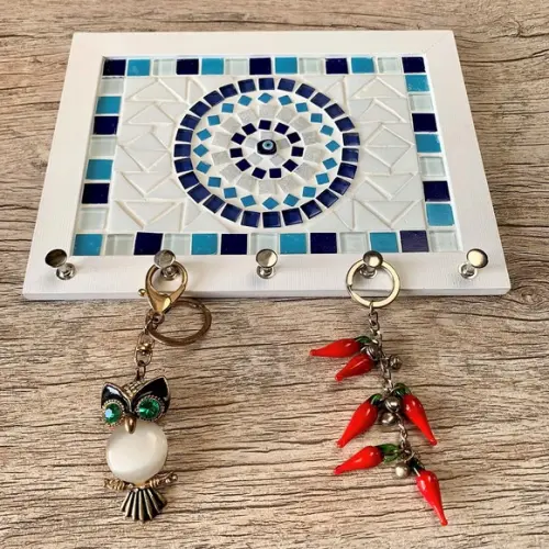 Porta Chaves Mosaico Olho Grego