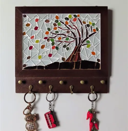 Porta Chaves Mosaico Outono