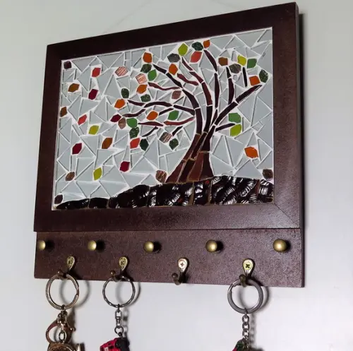 Porta Chaves Mosaico Outono