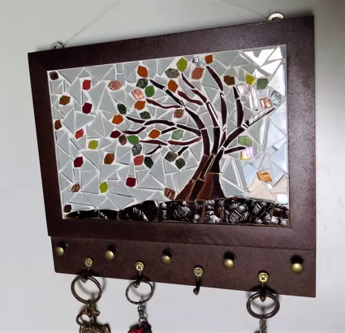 Porta Chaves Mosaico Outono