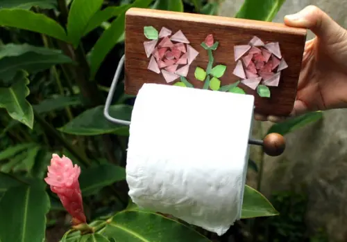 Porta papel higiênico em mosaico Gatos