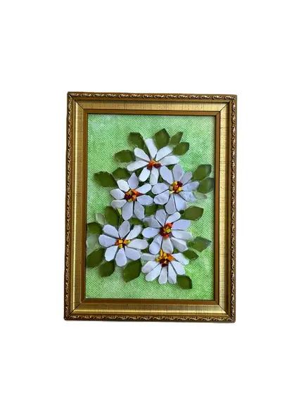 Quadrinho em Mosaico Contemporâneo Margaridas