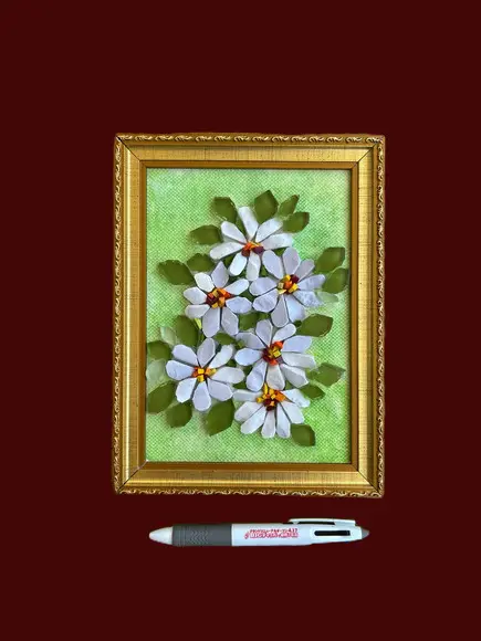 Quadrinho em Mosaico Contemporâneo Margaridas