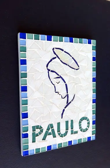 Quadrinho Porta Maternidade em Mosaico