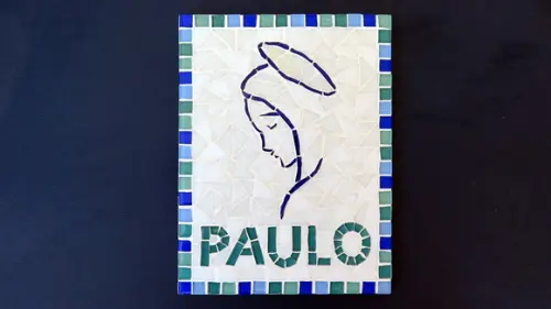 Quadrinho Porta Maternidade em Mosaico