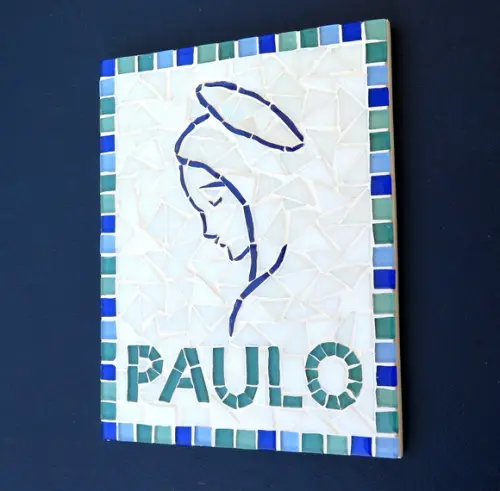 Quadrinho Porta Maternidade em Mosaico