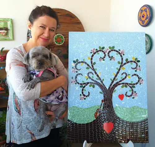 Quadro Árvore da Vida em Mosaico
