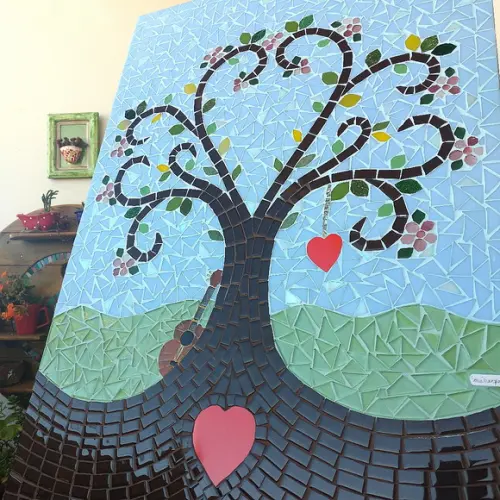 Quadro Árvore da Vida em Mosaico