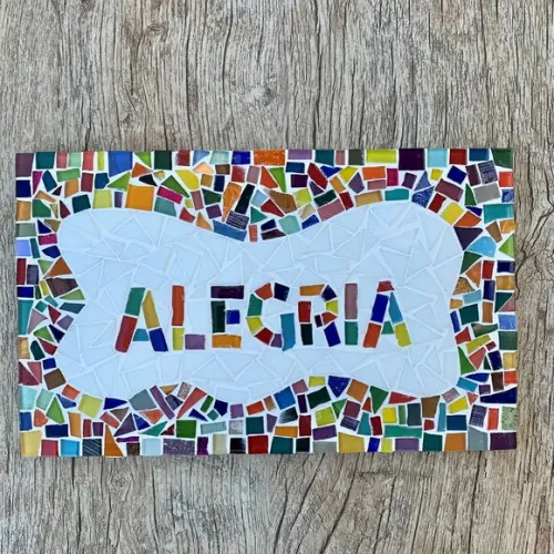 Quadro Alegria em Mosaico